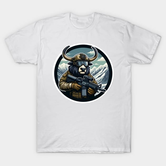 Tactical Yak T-Shirt by Rawlifegraphic